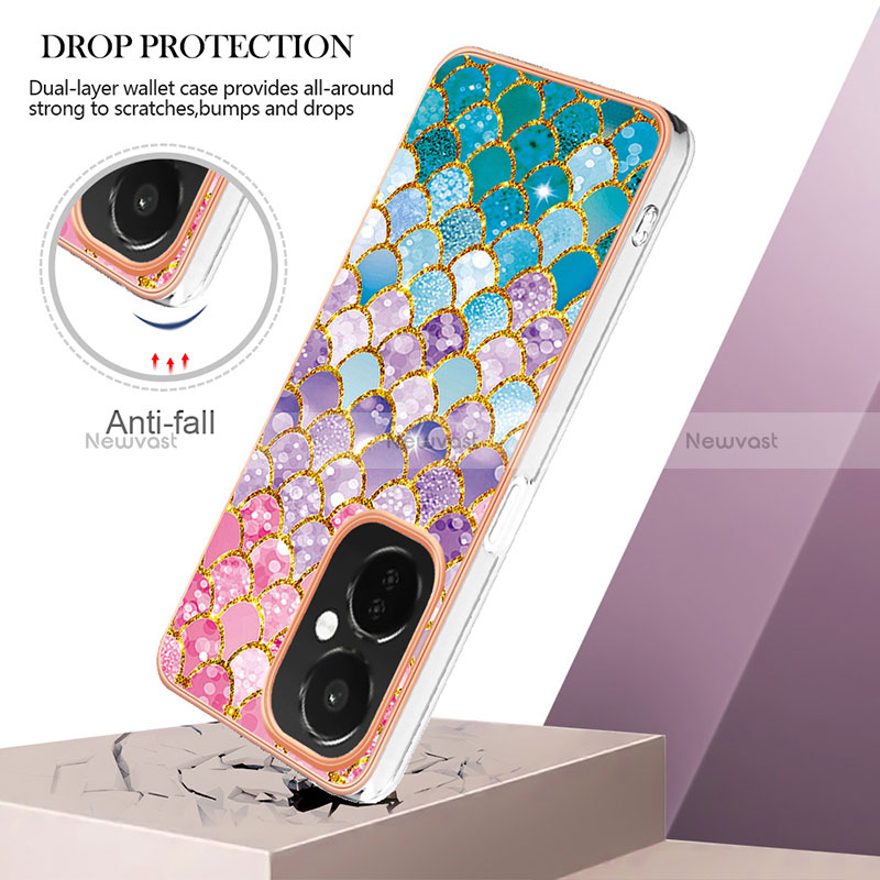 Silicone Candy Rubber Gel Fashionable Pattern Soft Case Cover Y03B for Oppo K11x 5G