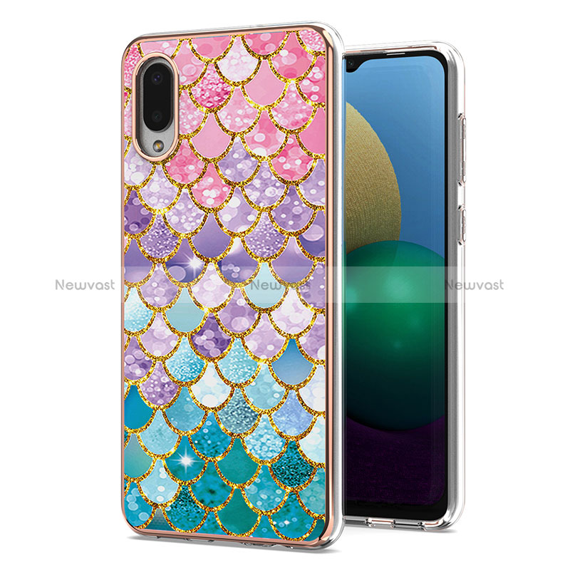 Silicone Candy Rubber Gel Fashionable Pattern Soft Case Cover Y03B for Samsung Galaxy A02