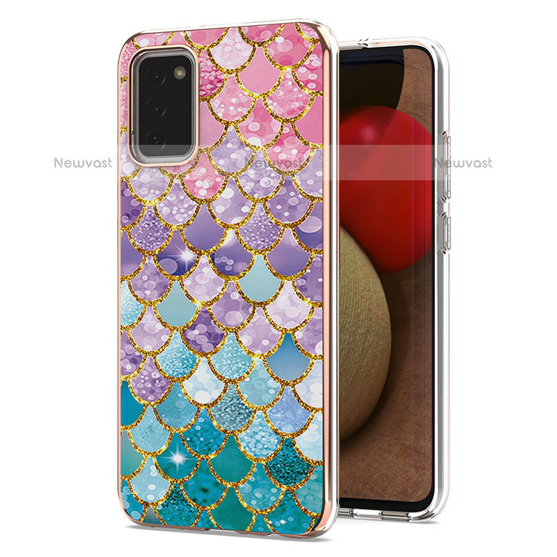 Silicone Candy Rubber Gel Fashionable Pattern Soft Case Cover Y03B for Samsung Galaxy A02s