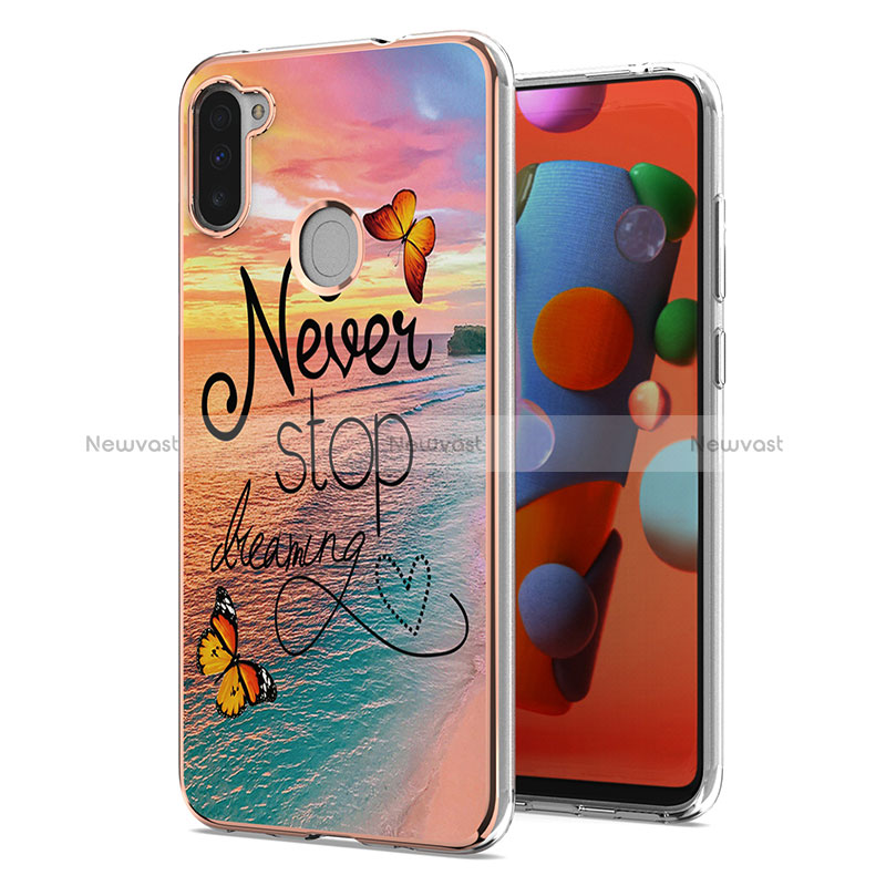 Silicone Candy Rubber Gel Fashionable Pattern Soft Case Cover Y03B for Samsung Galaxy A11 Mixed