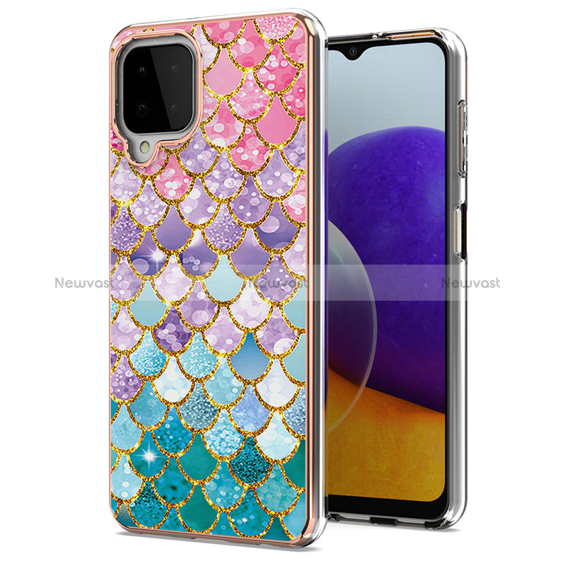 Silicone Candy Rubber Gel Fashionable Pattern Soft Case Cover Y03B for Samsung Galaxy A22 4G Colorful