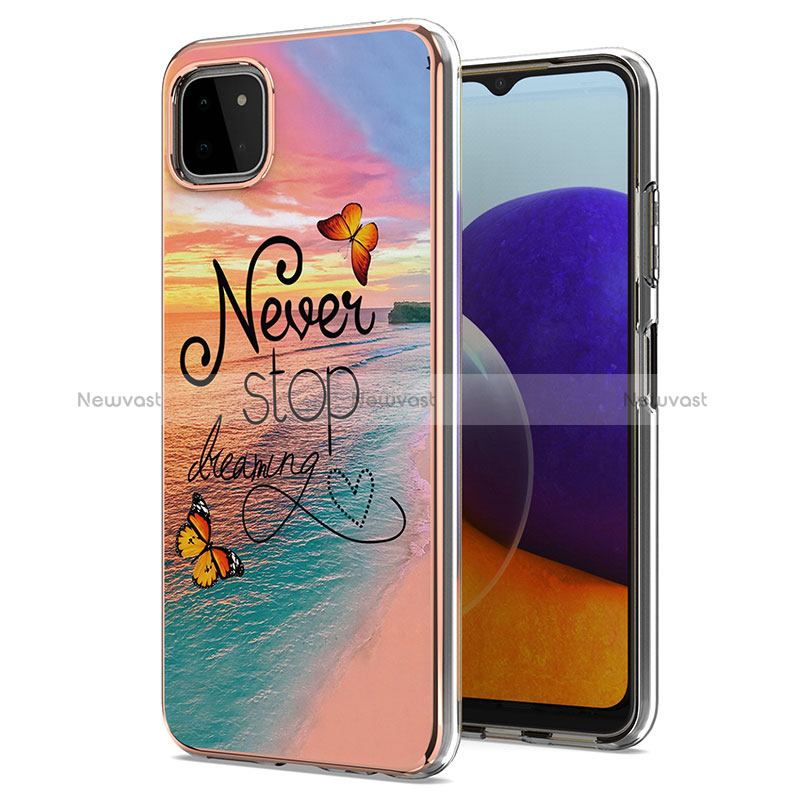 Silicone Candy Rubber Gel Fashionable Pattern Soft Case Cover Y03B for Samsung Galaxy A22 5G