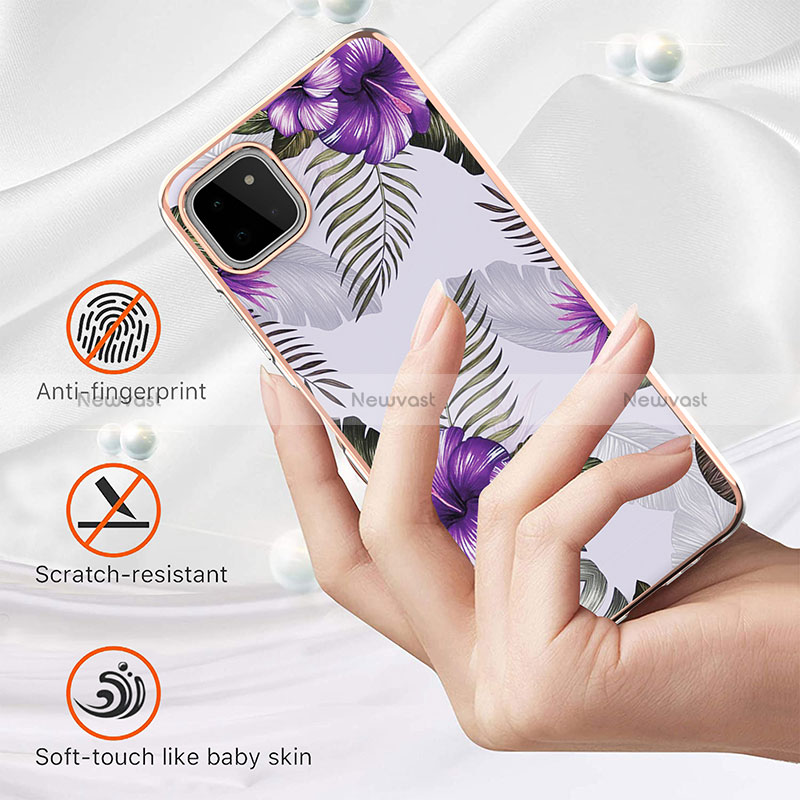 Silicone Candy Rubber Gel Fashionable Pattern Soft Case Cover Y03B for Samsung Galaxy A22 5G
