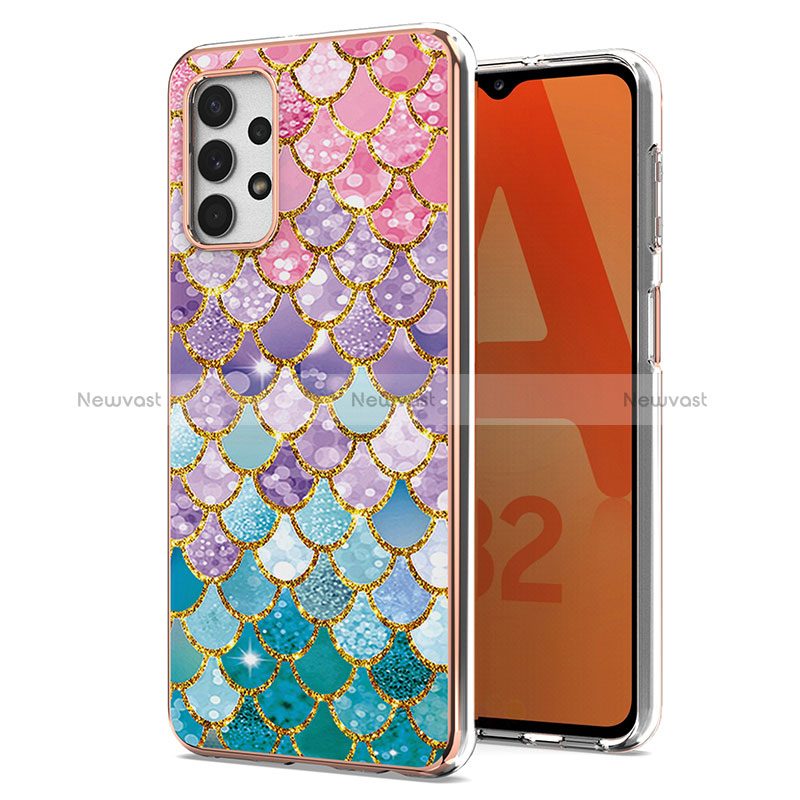 Silicone Candy Rubber Gel Fashionable Pattern Soft Case Cover Y03B for Samsung Galaxy A32 4G Colorful