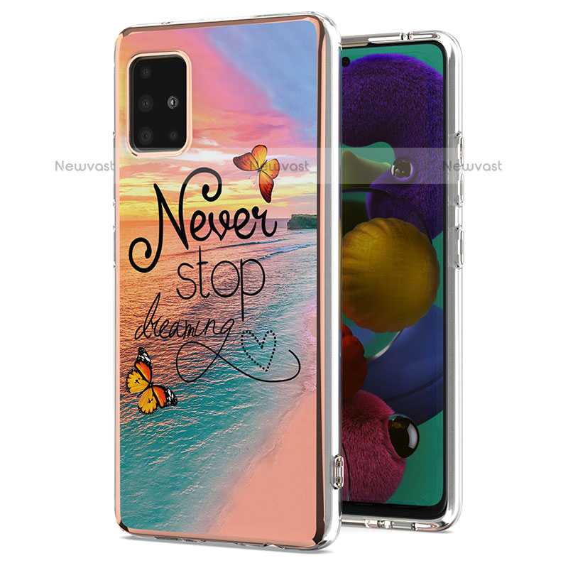 Silicone Candy Rubber Gel Fashionable Pattern Soft Case Cover Y03B for Samsung Galaxy A51 4G