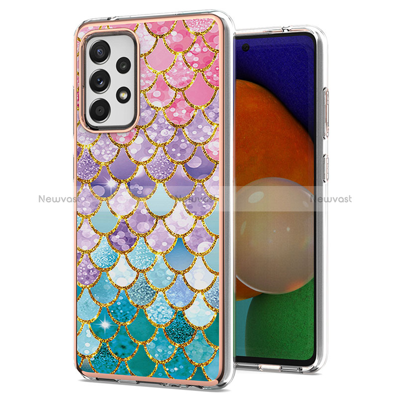 Silicone Candy Rubber Gel Fashionable Pattern Soft Case Cover Y03B for Samsung Galaxy A52 5G Colorful