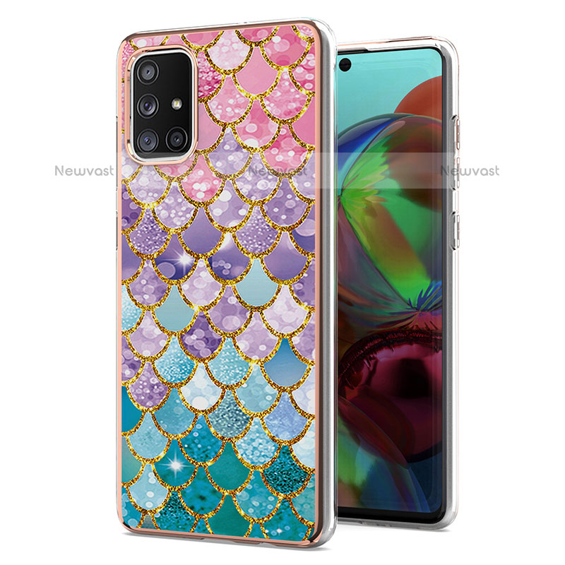 Silicone Candy Rubber Gel Fashionable Pattern Soft Case Cover Y03B for Samsung Galaxy A71 4G A715 Colorful