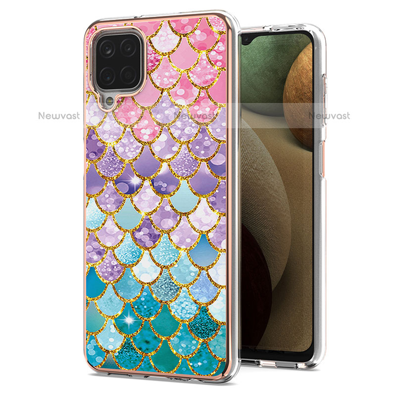Silicone Candy Rubber Gel Fashionable Pattern Soft Case Cover Y03B for Samsung Galaxy F12 Colorful