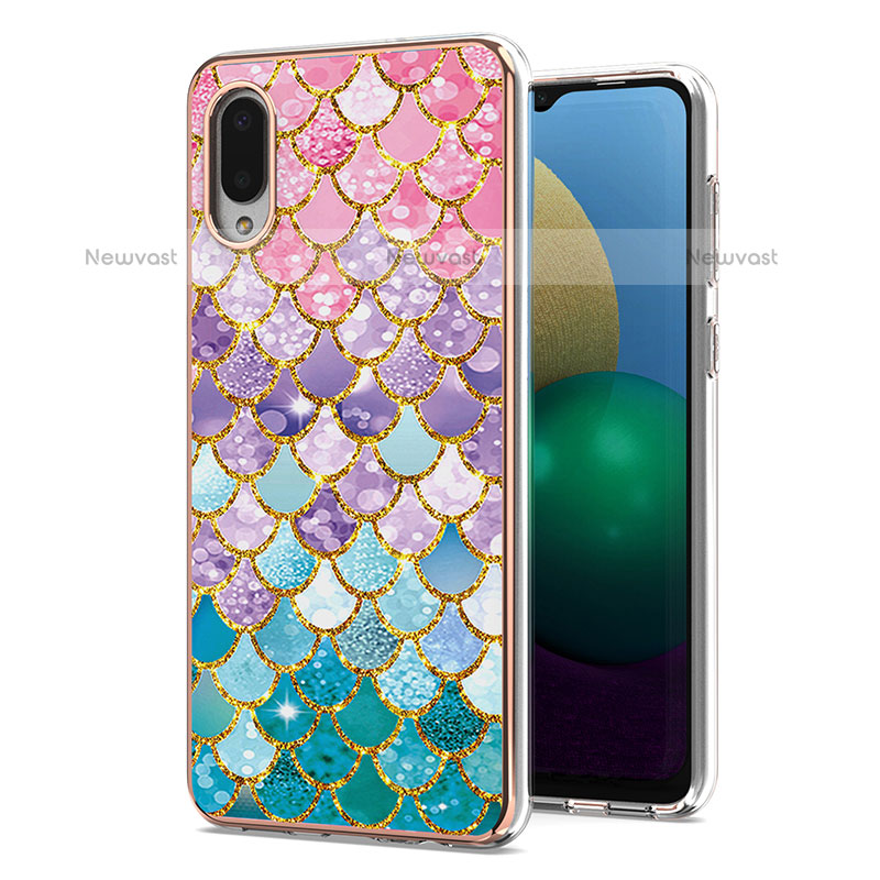 Silicone Candy Rubber Gel Fashionable Pattern Soft Case Cover Y03B for Samsung Galaxy M02 Colorful