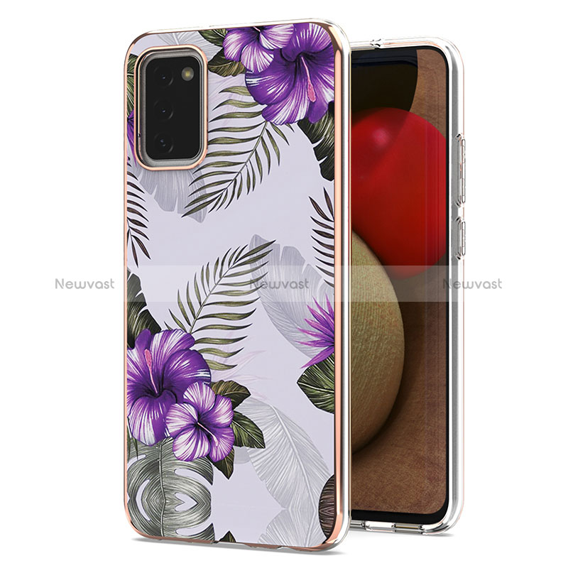 Silicone Candy Rubber Gel Fashionable Pattern Soft Case Cover Y03B for Samsung Galaxy M02s