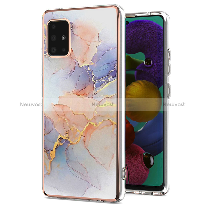 Silicone Candy Rubber Gel Fashionable Pattern Soft Case Cover Y03B for Samsung Galaxy M40S Clove Purple