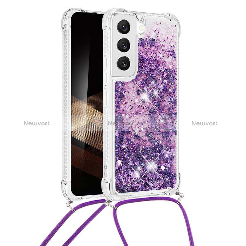 Silicone Candy Rubber Gel Fashionable Pattern Soft Case Cover Y03B for Samsung Galaxy S24 Plus 5G Purple