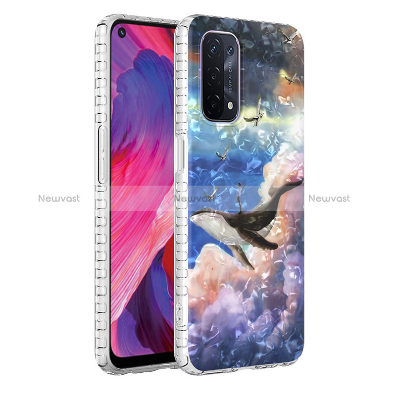 Silicone Candy Rubber Gel Fashionable Pattern Soft Case Cover Y04B for Oppo A74 5G Mixed