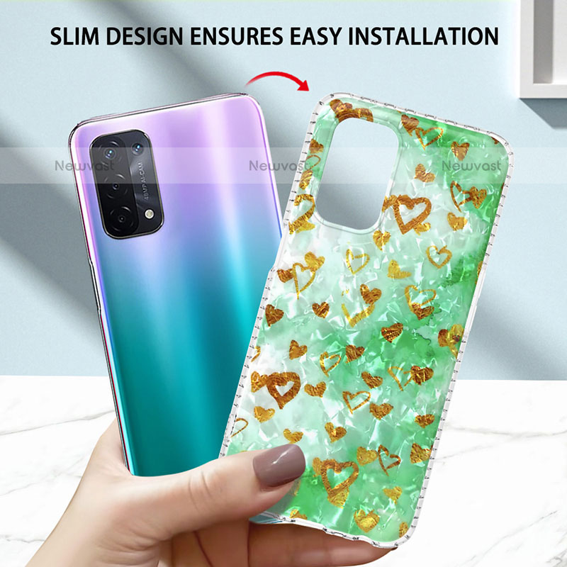 Silicone Candy Rubber Gel Fashionable Pattern Soft Case Cover Y04B for Oppo A93 5G