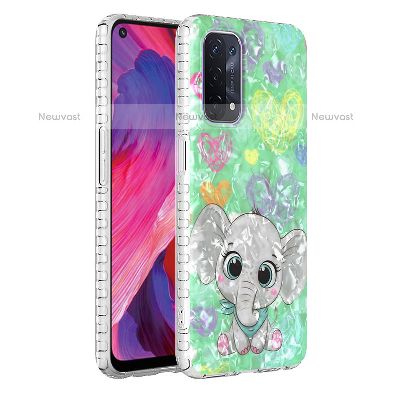 Silicone Candy Rubber Gel Fashionable Pattern Soft Case Cover Y04B for Oppo A93 5G