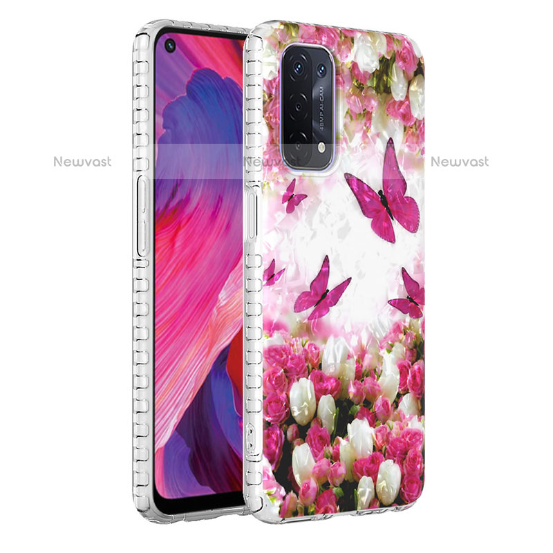 Silicone Candy Rubber Gel Fashionable Pattern Soft Case Cover Y04B for Oppo A93 5G