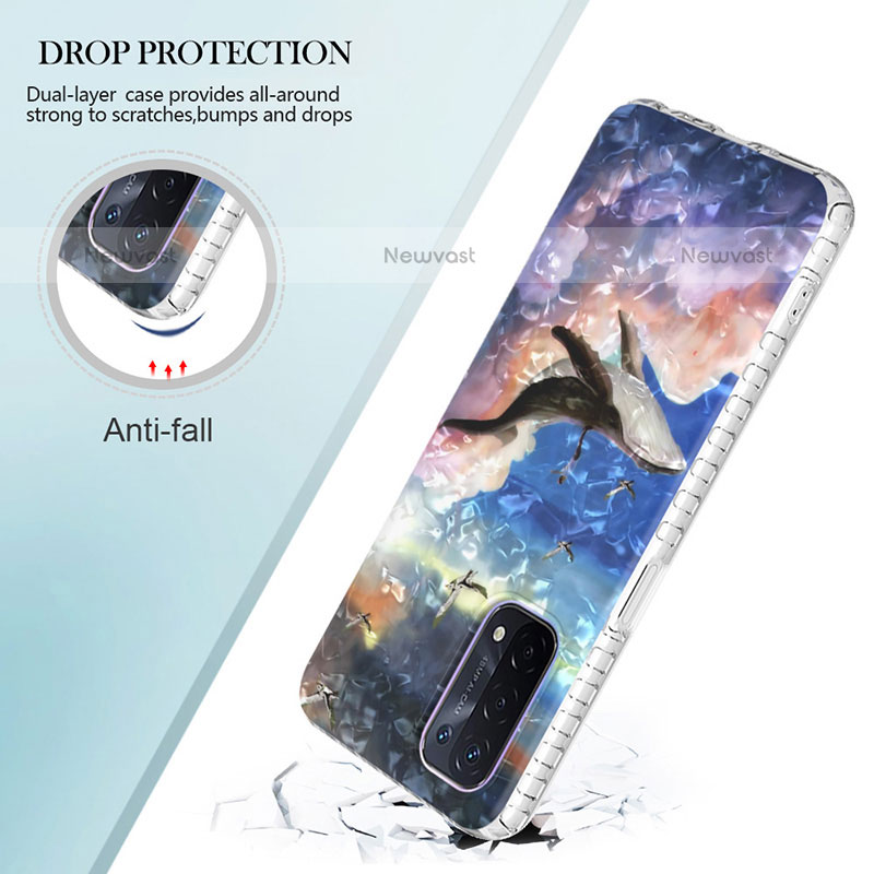 Silicone Candy Rubber Gel Fashionable Pattern Soft Case Cover Y04B for Oppo A93 5G