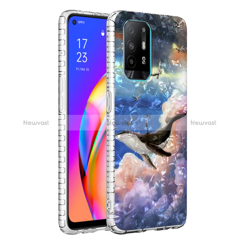 Silicone Candy Rubber Gel Fashionable Pattern Soft Case Cover Y04B for Oppo Reno5 F Mixed