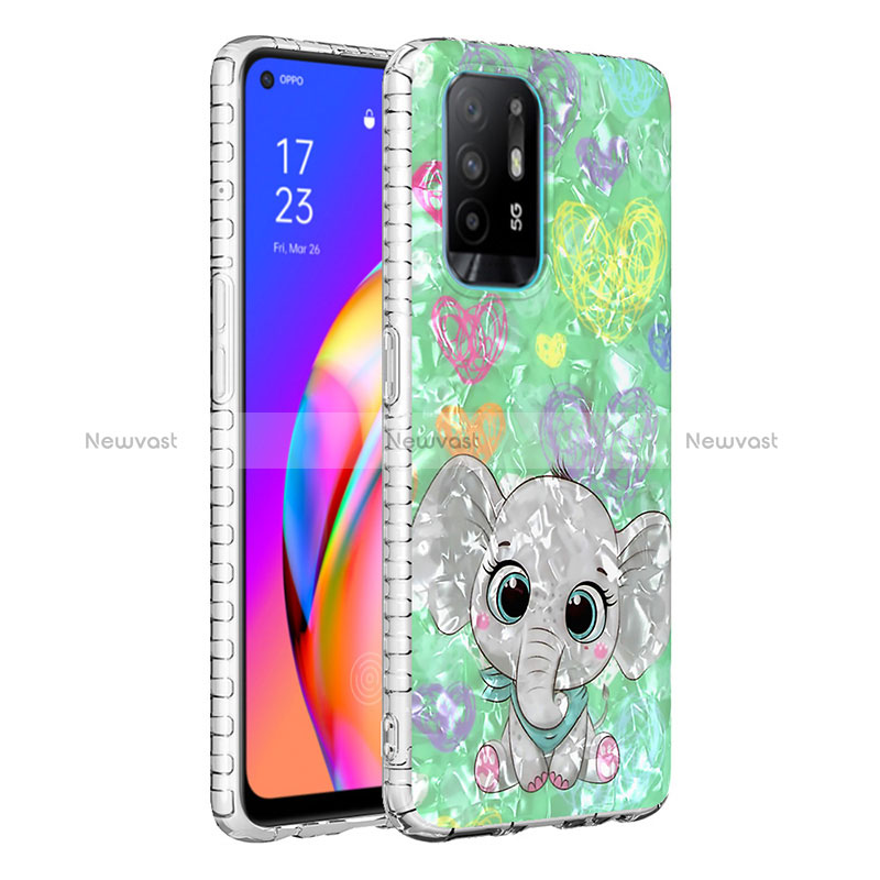 Silicone Candy Rubber Gel Fashionable Pattern Soft Case Cover Y04B for Oppo Reno5 Lite