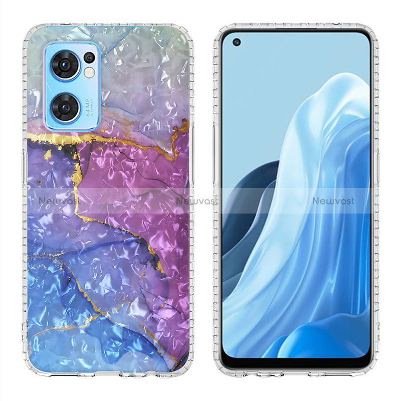 Silicone Candy Rubber Gel Fashionable Pattern Soft Case Cover Y04B for Oppo Reno7 5G