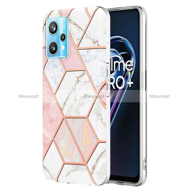 Silicone Candy Rubber Gel Fashionable Pattern Soft Case Cover Y04B for Realme 9 Pro+ Plus 5G Pink