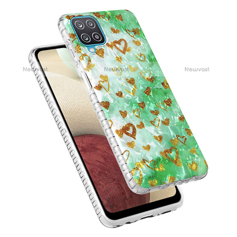 Silicone Candy Rubber Gel Fashionable Pattern Soft Case Cover Y04B for Samsung Galaxy A12