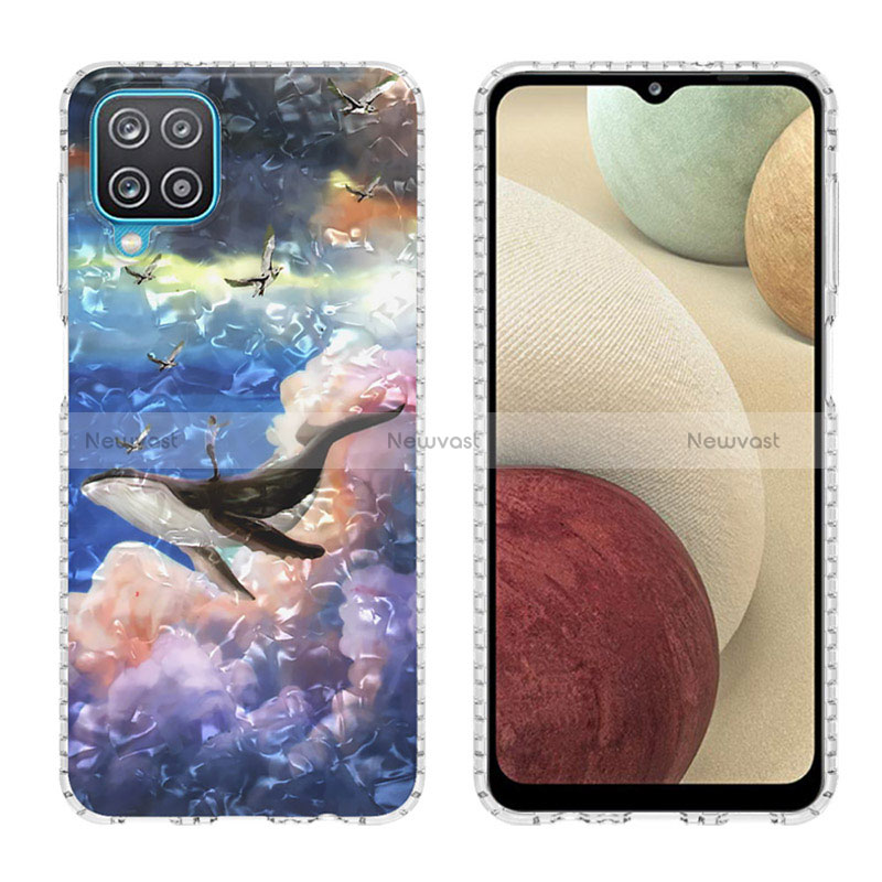 Silicone Candy Rubber Gel Fashionable Pattern Soft Case Cover Y04B for Samsung Galaxy A12 Nacho Mixed