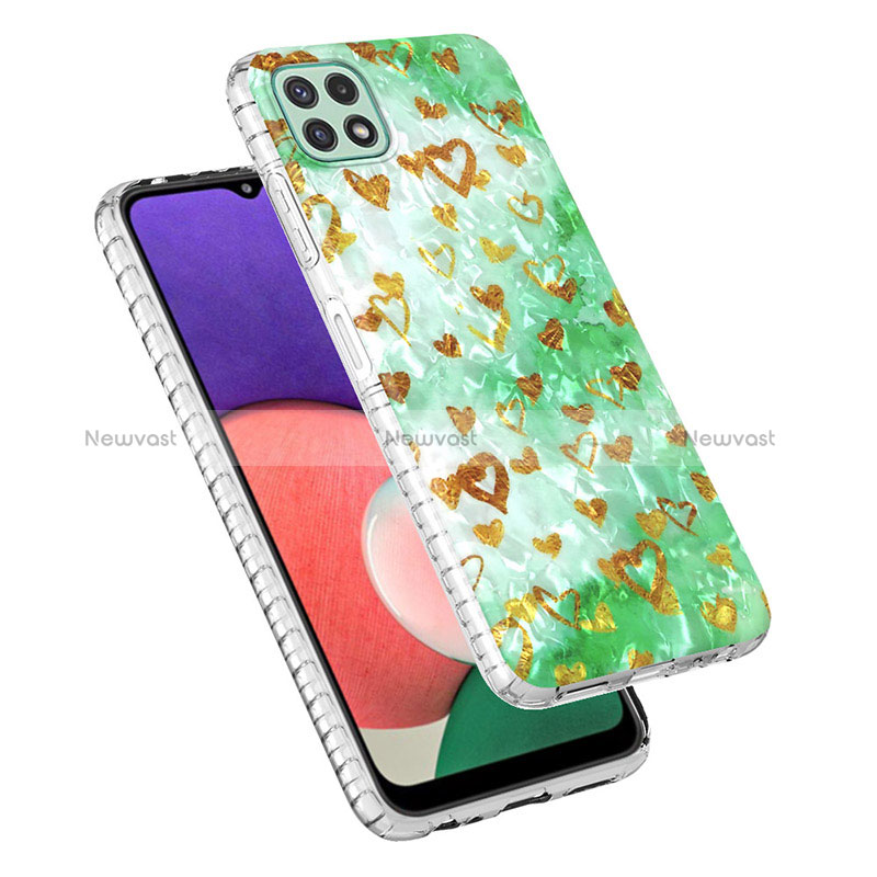 Silicone Candy Rubber Gel Fashionable Pattern Soft Case Cover Y04B for Samsung Galaxy A22 5G