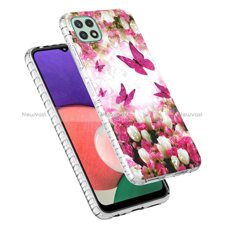 Silicone Candy Rubber Gel Fashionable Pattern Soft Case Cover Y04B for Samsung Galaxy A22 5G