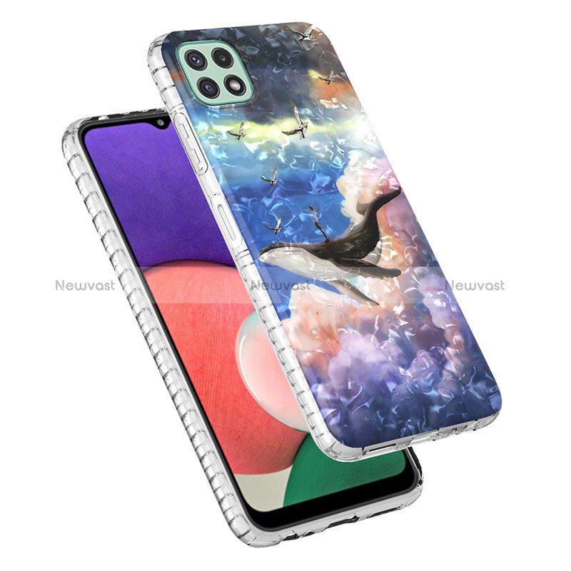 Silicone Candy Rubber Gel Fashionable Pattern Soft Case Cover Y04B for Samsung Galaxy A22 5G