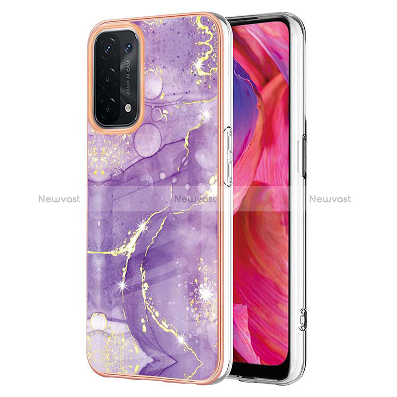 Silicone Candy Rubber Gel Fashionable Pattern Soft Case Cover Y05B for Oppo A74 5G