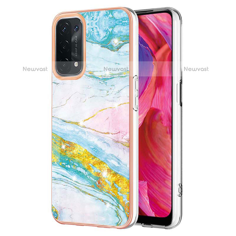 Silicone Candy Rubber Gel Fashionable Pattern Soft Case Cover Y05B for Oppo A93 5G Colorful