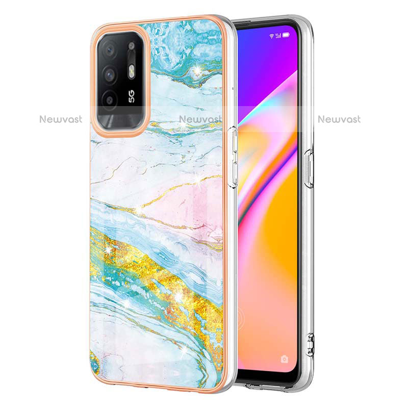 Silicone Candy Rubber Gel Fashionable Pattern Soft Case Cover Y05B for Oppo A94 5G Colorful