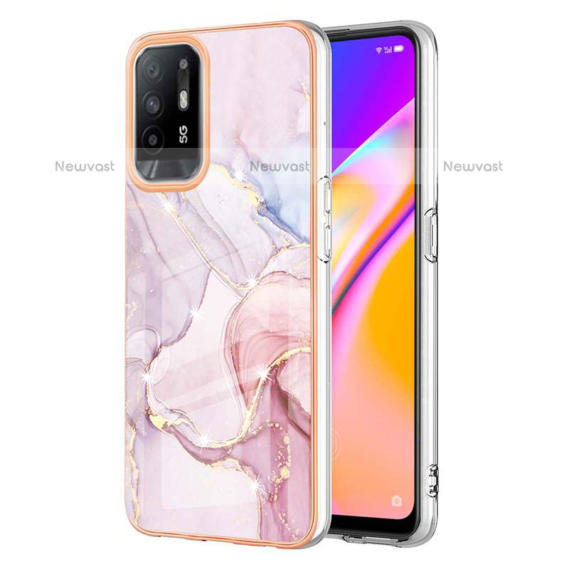 Silicone Candy Rubber Gel Fashionable Pattern Soft Case Cover Y05B for Oppo F19 Pro+ Plus 5G Pink