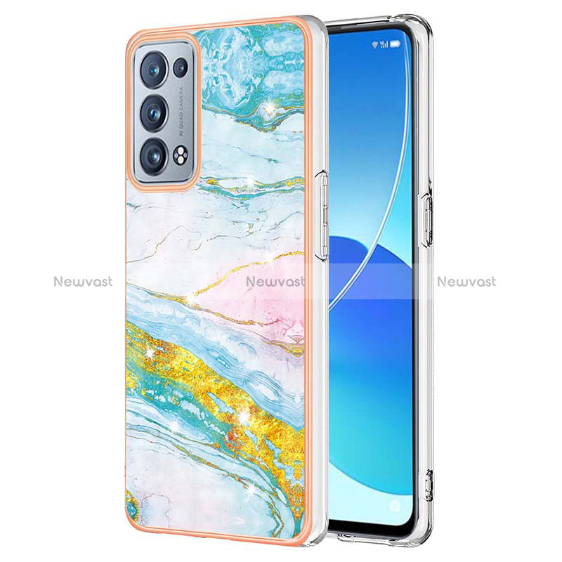 Silicone Candy Rubber Gel Fashionable Pattern Soft Case Cover Y05B for Oppo Reno6 Pro+ Plus 5G Colorful