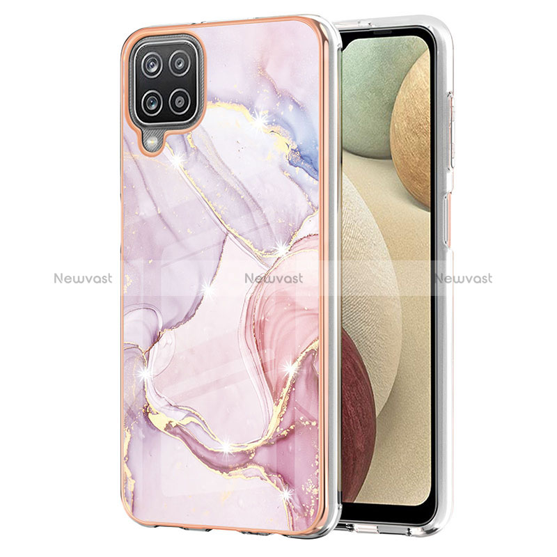 Silicone Candy Rubber Gel Fashionable Pattern Soft Case Cover Y05B for Samsung Galaxy A12 5G Pink