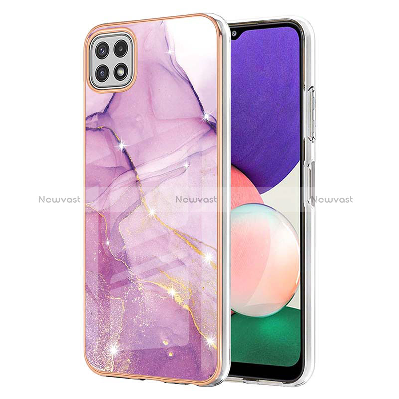 Silicone Candy Rubber Gel Fashionable Pattern Soft Case Cover Y05B for Samsung Galaxy A22 5G