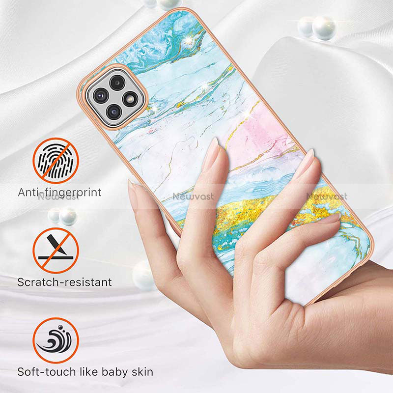 Silicone Candy Rubber Gel Fashionable Pattern Soft Case Cover Y05B for Samsung Galaxy A22 5G