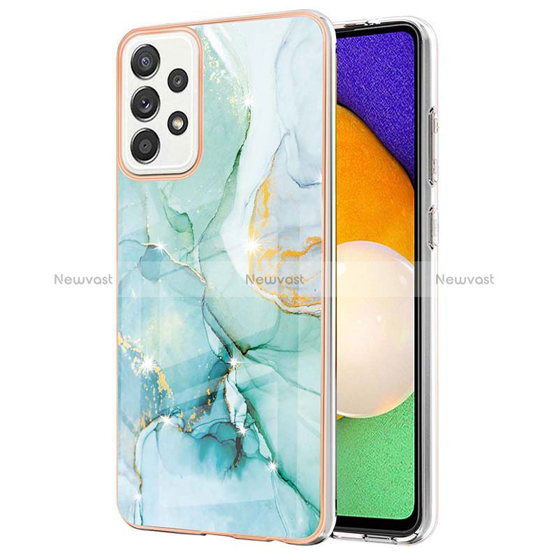 Silicone Candy Rubber Gel Fashionable Pattern Soft Case Cover Y05B for Samsung Galaxy A52 4G Green