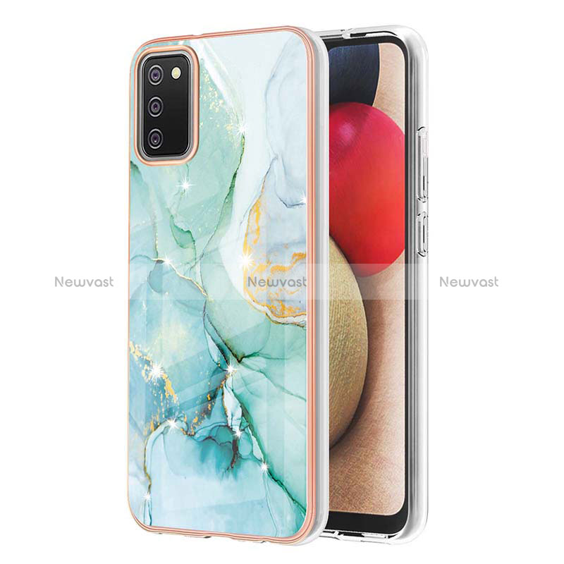 Silicone Candy Rubber Gel Fashionable Pattern Soft Case Cover Y05B for Samsung Galaxy F02S SM-E025F Green