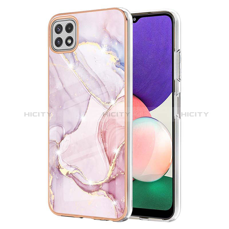 Silicone Candy Rubber Gel Fashionable Pattern Soft Case Cover Y05B for Samsung Galaxy F42 5G Pink