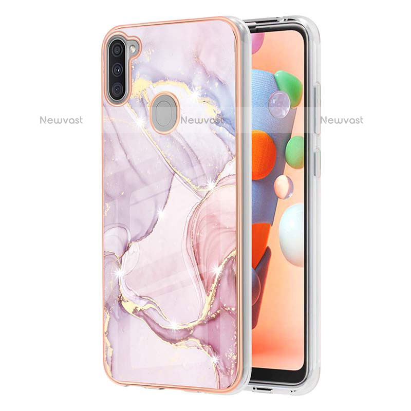 Silicone Candy Rubber Gel Fashionable Pattern Soft Case Cover Y05B for Samsung Galaxy M11 Pink