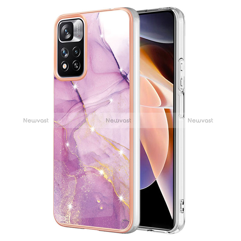 Silicone Candy Rubber Gel Fashionable Pattern Soft Case Cover Y05B for Xiaomi Mi 11i 5G (2022) Clove Purple