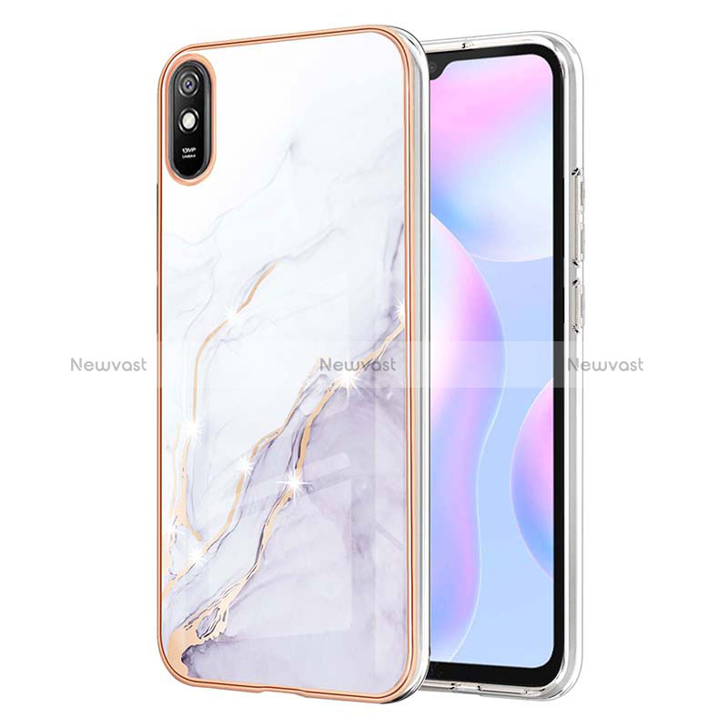 Silicone Candy Rubber Gel Fashionable Pattern Soft Case Cover Y05B for Xiaomi Redmi 9A White