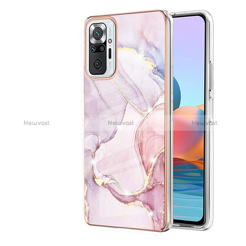 Silicone Candy Rubber Gel Fashionable Pattern Soft Case Cover Y05B for Xiaomi Redmi Note 10 Pro 4G Pink