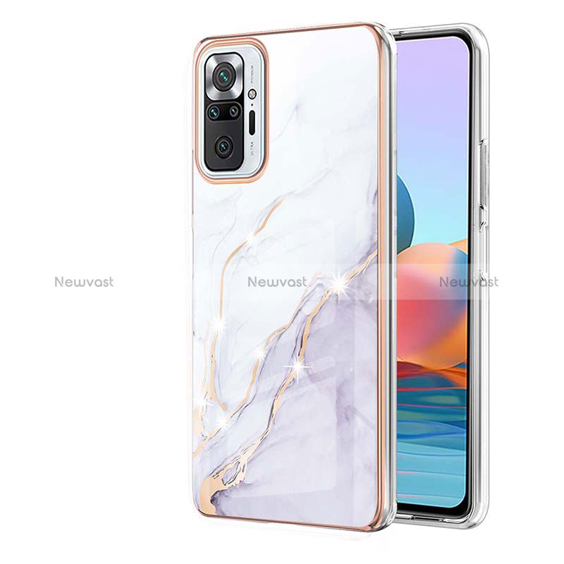 Silicone Candy Rubber Gel Fashionable Pattern Soft Case Cover Y05B for Xiaomi Redmi Note 10 Pro 4G White