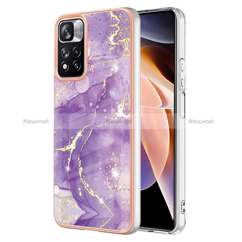 Silicone Candy Rubber Gel Fashionable Pattern Soft Case Cover Y05B for Xiaomi Redmi Note 11 Pro+ Plus 5G Purple