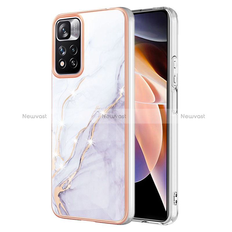 Silicone Candy Rubber Gel Fashionable Pattern Soft Case Cover Y05B for Xiaomi Redmi Note 11 Pro+ Plus 5G White