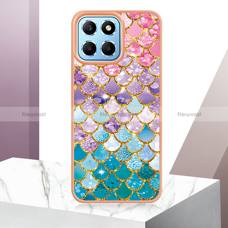 Silicone Candy Rubber Gel Fashionable Pattern Soft Case Cover Y06B for Huawei Honor X6 Colorful