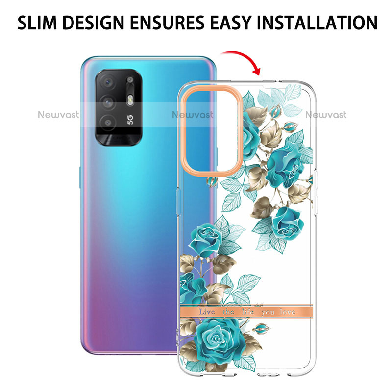 Silicone Candy Rubber Gel Fashionable Pattern Soft Case Cover Y06B for Oppo A94 5G